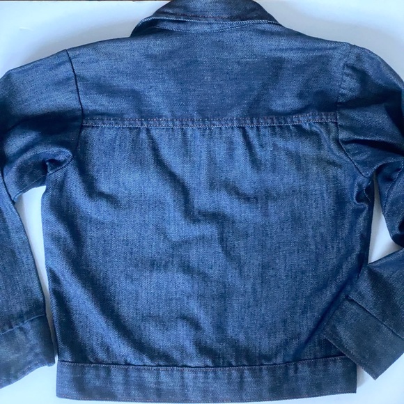 Vintage Jacket Billy the Kid Size 10 - 12 Boy Girl 70s Dagger Collar Denim Jeans - Picture 3 of 8